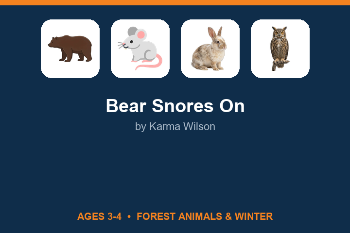 Bear Snores On lesson