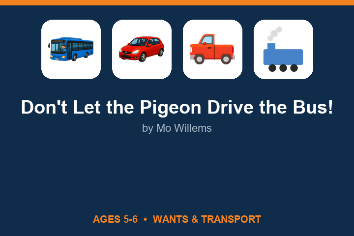 Don't Let the Pigeon Drive the Bus! lesson