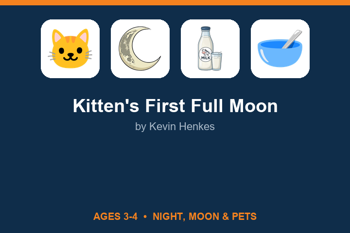 Kitten's First Full Moon lesson