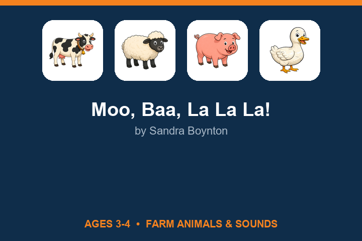 Moo, Baa, La La La! lesson