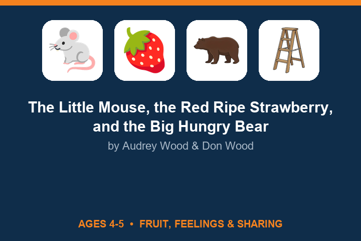 The Little Mouse, the Red Ripe Strawberry, and the Big Hungry Bear lesson